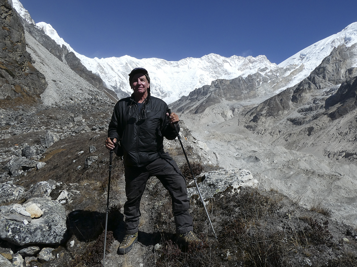 Fulbright scholar hiking in mountains